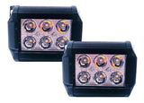 2 Faros 6 Led Cuadrado 4x4 Auto Moto Jeep Dually Fal01918w