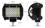 2 Faros Led Alta Baja Y Estrobo 24 Led Super Potente 12vcc