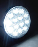 2 Faros Led Redondo 14 Led Estrobo Y Fijo Gran Iluminación