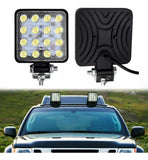 Faros 16 Leds Spot Niebla Cuadrado Mini Slim 48w 4x4