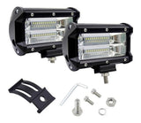 2 Faros Led Fijo Y Estrobo 24 Led Muy Potente Luz Blanca