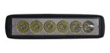 2 Faros 6 Led Auto Dually Moto Barra Fijo+estrobo