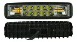 2 Faros 16 Led Barra  Fijo Y Estrobo Auto Y Moto 60148
