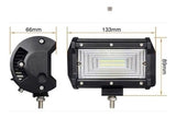 2 Barra Faro 24 Led 72w 5 Pulgadas Dually 6000lm Flood 74f