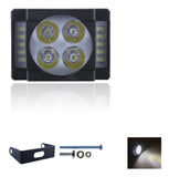 Faro 4 Led Moto Auxiliares Universal 5 Funciones Carcaza Abs