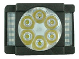 Faro 6 Led Moto Luz Blanca Cent. Laterales Color 5 Funciones