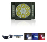 Faro 6 Led Moto Luz Blanca Cent. Laterales Color 5 Funciones